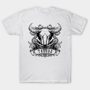 Zodiac Taurus ,Skull Animal T-Shirt